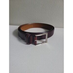 Mens Wearhouse Dark Red Leather Belt Sz 44